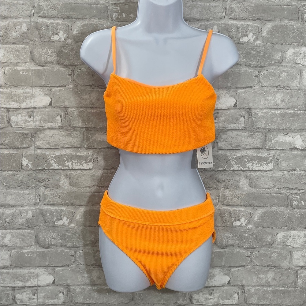 Dry Goods Cyn & Luca Orange Textured Bikini Set